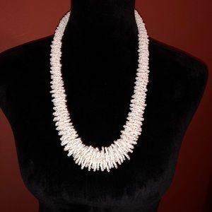 2 for deal White & coral beaded necklace